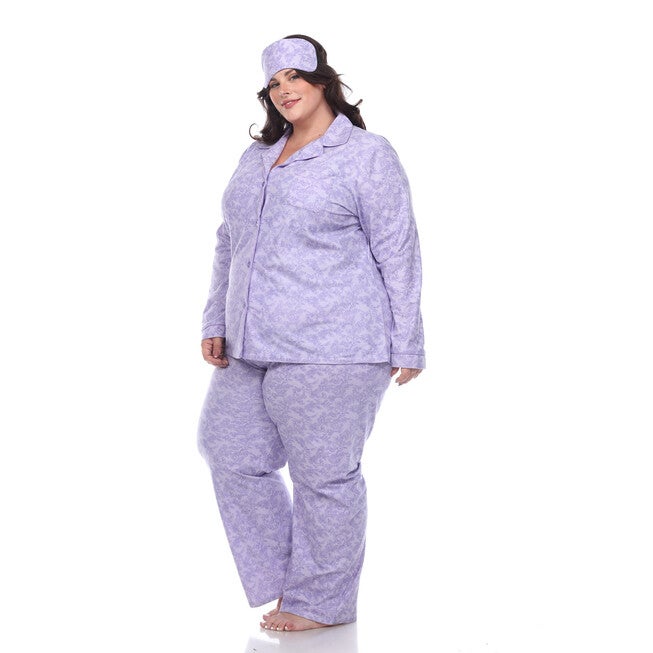 3 Piece Pajama Set, Purple Paisley / Purple, alternate image number 3