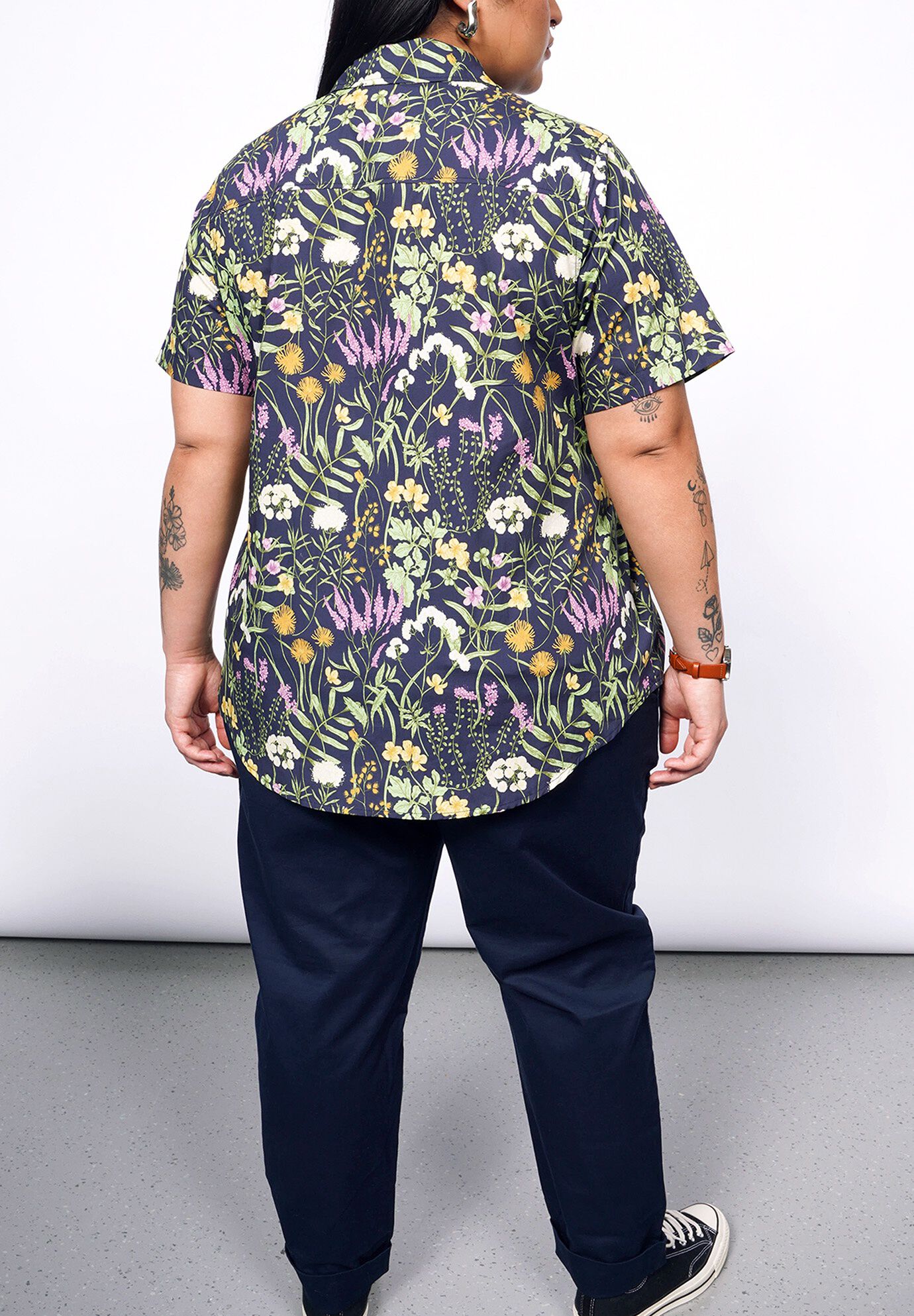 The Essential Button Up, MEADOW NAVYMULTI / Navy, alternate image number 2