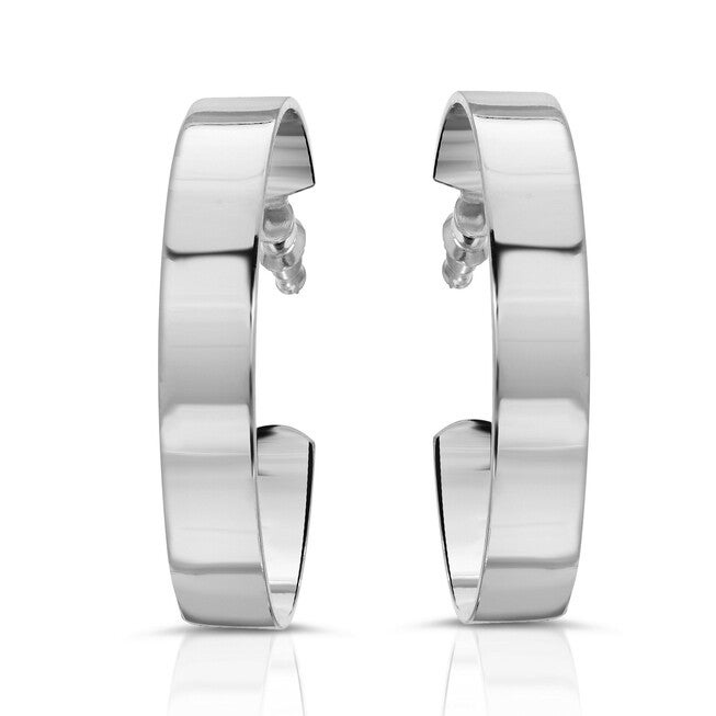 2.5 inches Skylar Hoops Silver, , alternate image number 9