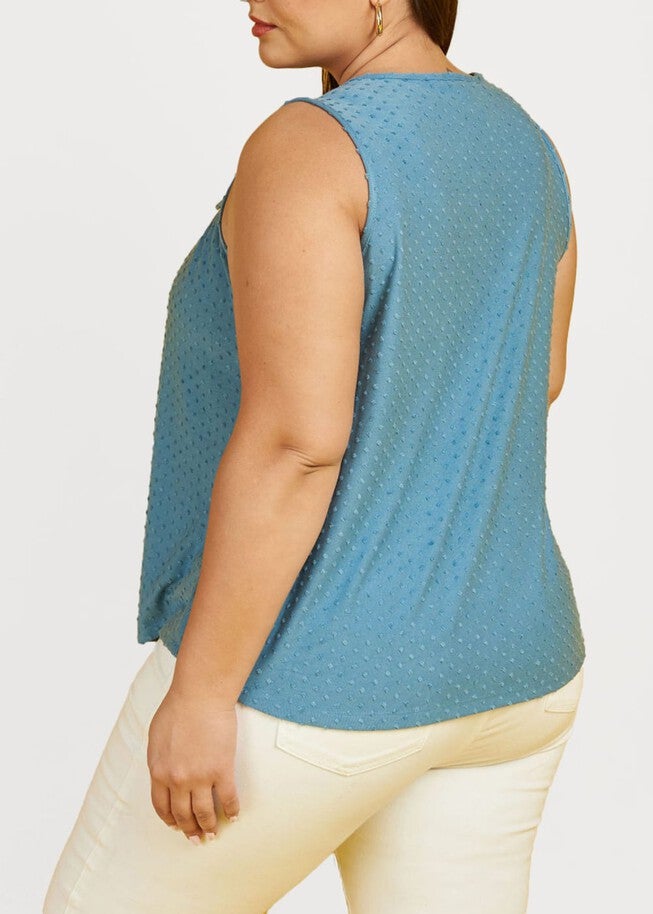 Layla Knit Tank Top with Lace, , alternate image number 5