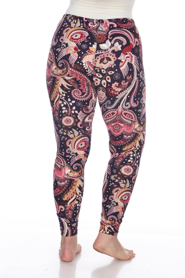 Printed Paisley Leggings, , alternate image number 6