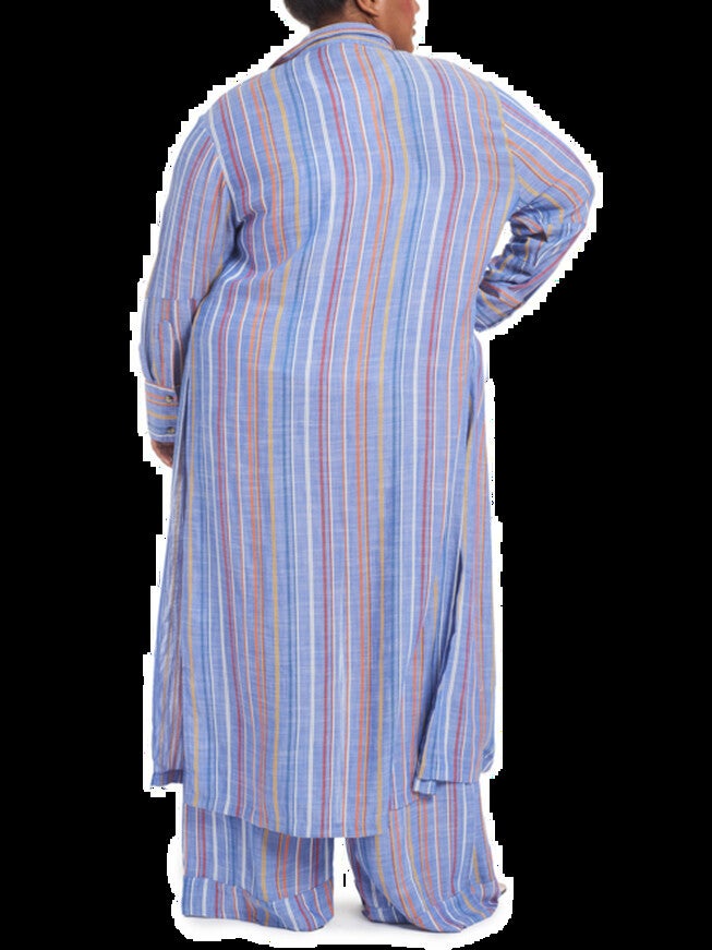 Annie Striped Button Front Tunic (Dia exclusive), Blue Multi / Light Blue, alternate image number 1