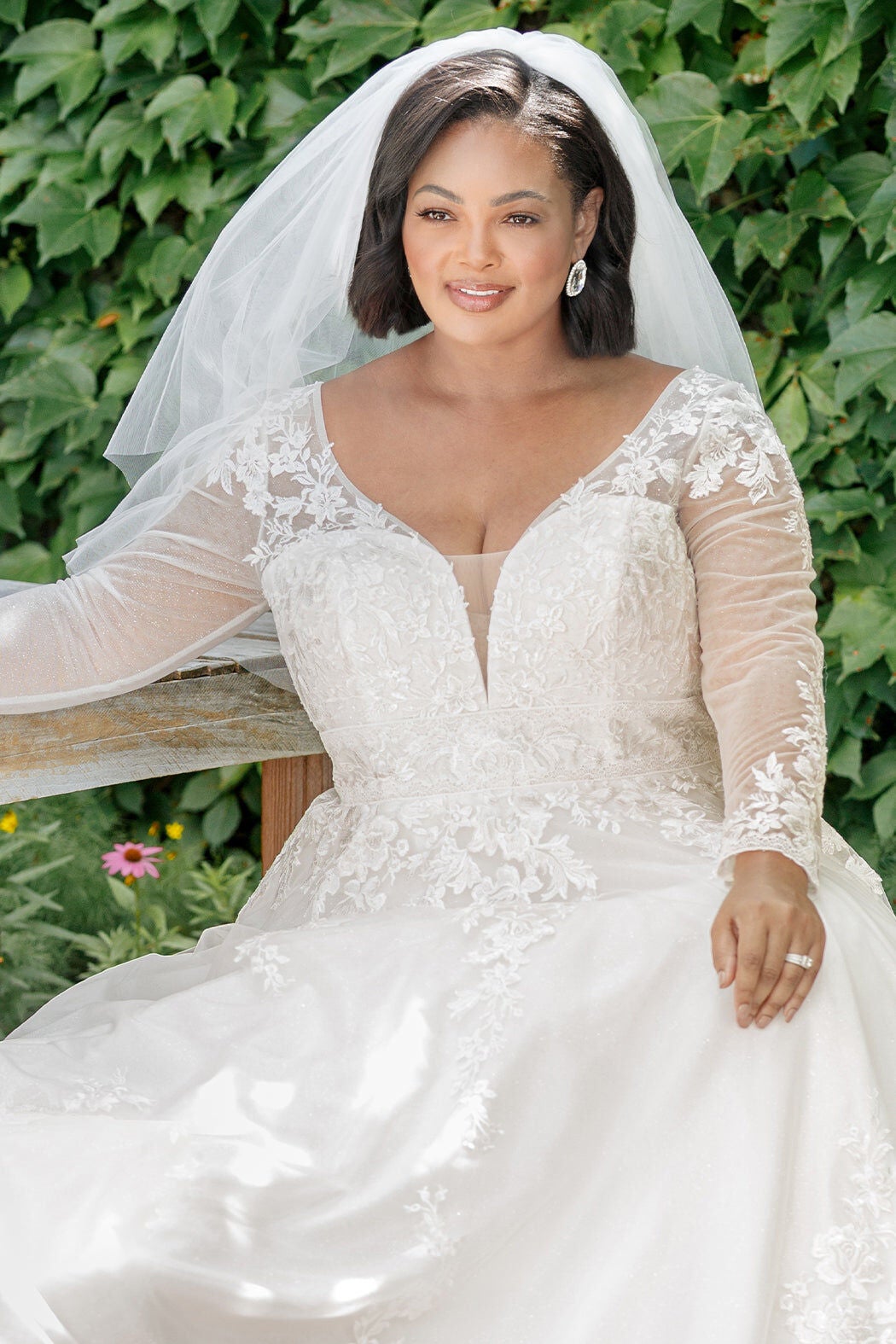 ESMERALDA WEDDING DRESS, Ivory / Ivory, alternate image number 3
