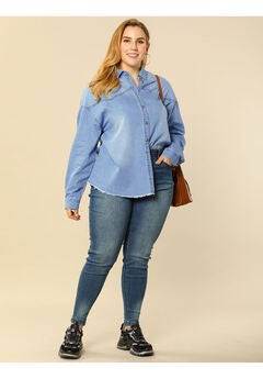 Button Down Shirt Cotton Denim Jacket