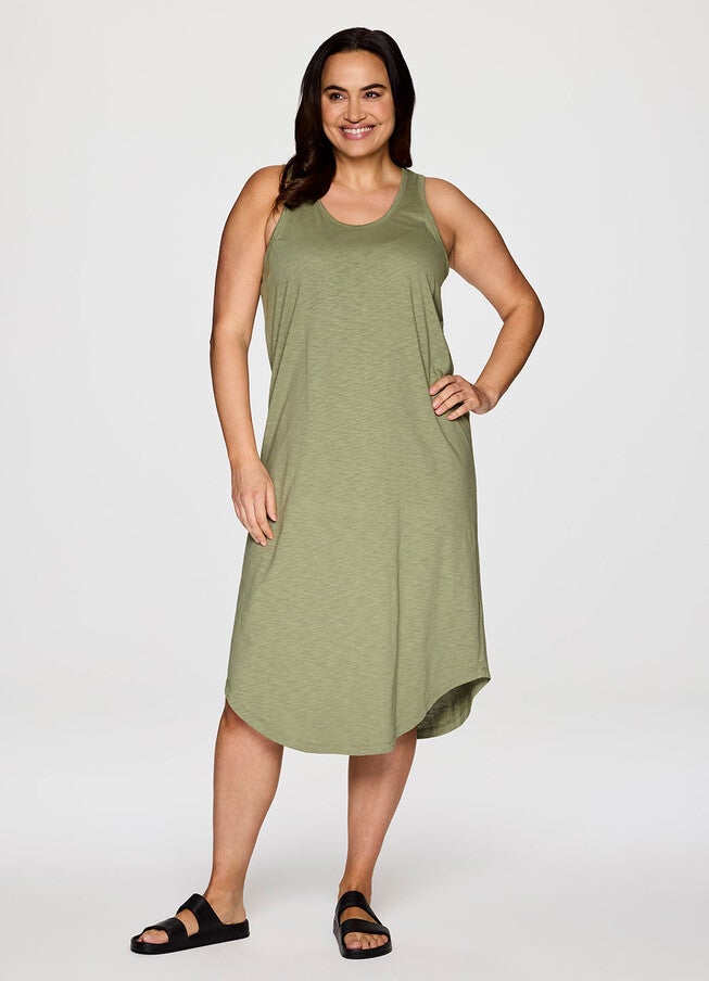Plus Weekender Midi Tank Dress, Olive / Olive Green, hi-res image number 0
