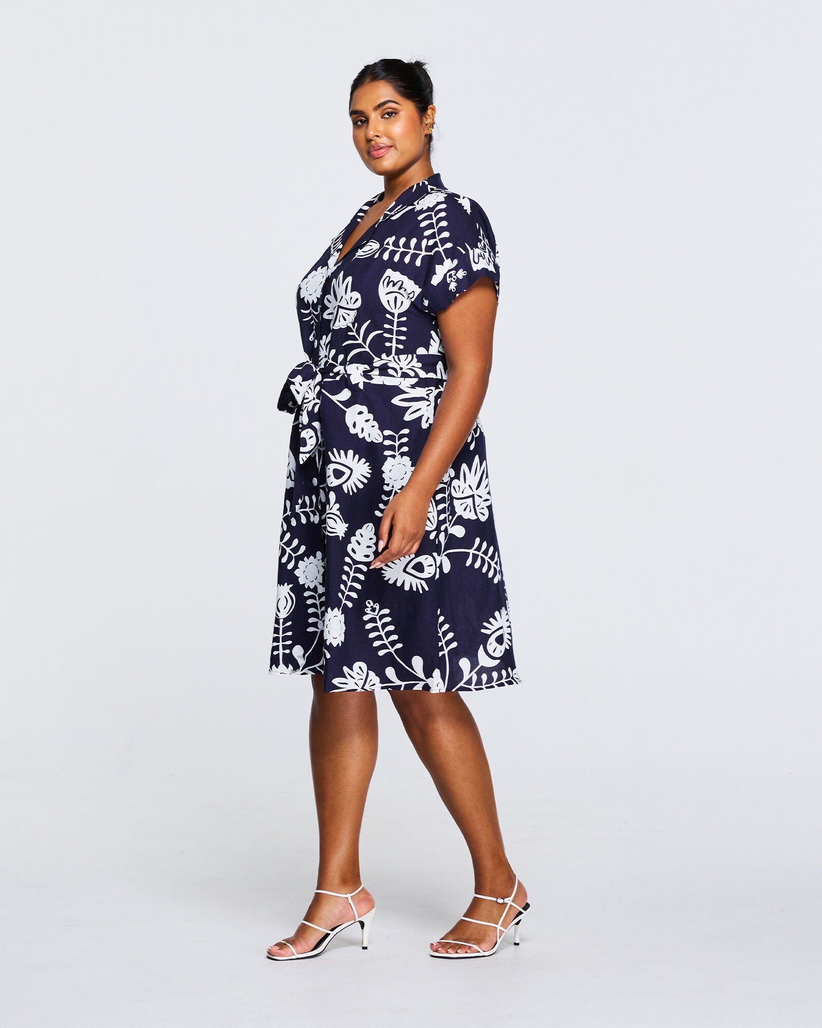 Belize Shirt Dress, Print / Navy, alternate image number 2