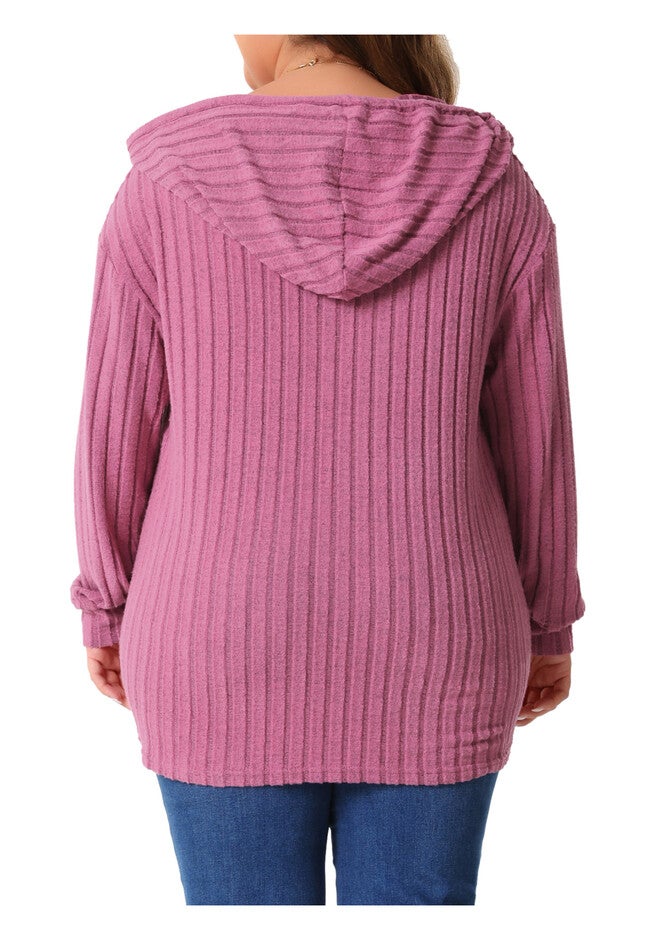 Pullover Lightweight Drawstring Sweatshirt Hoodie, Pink / Pink, alternate image number null