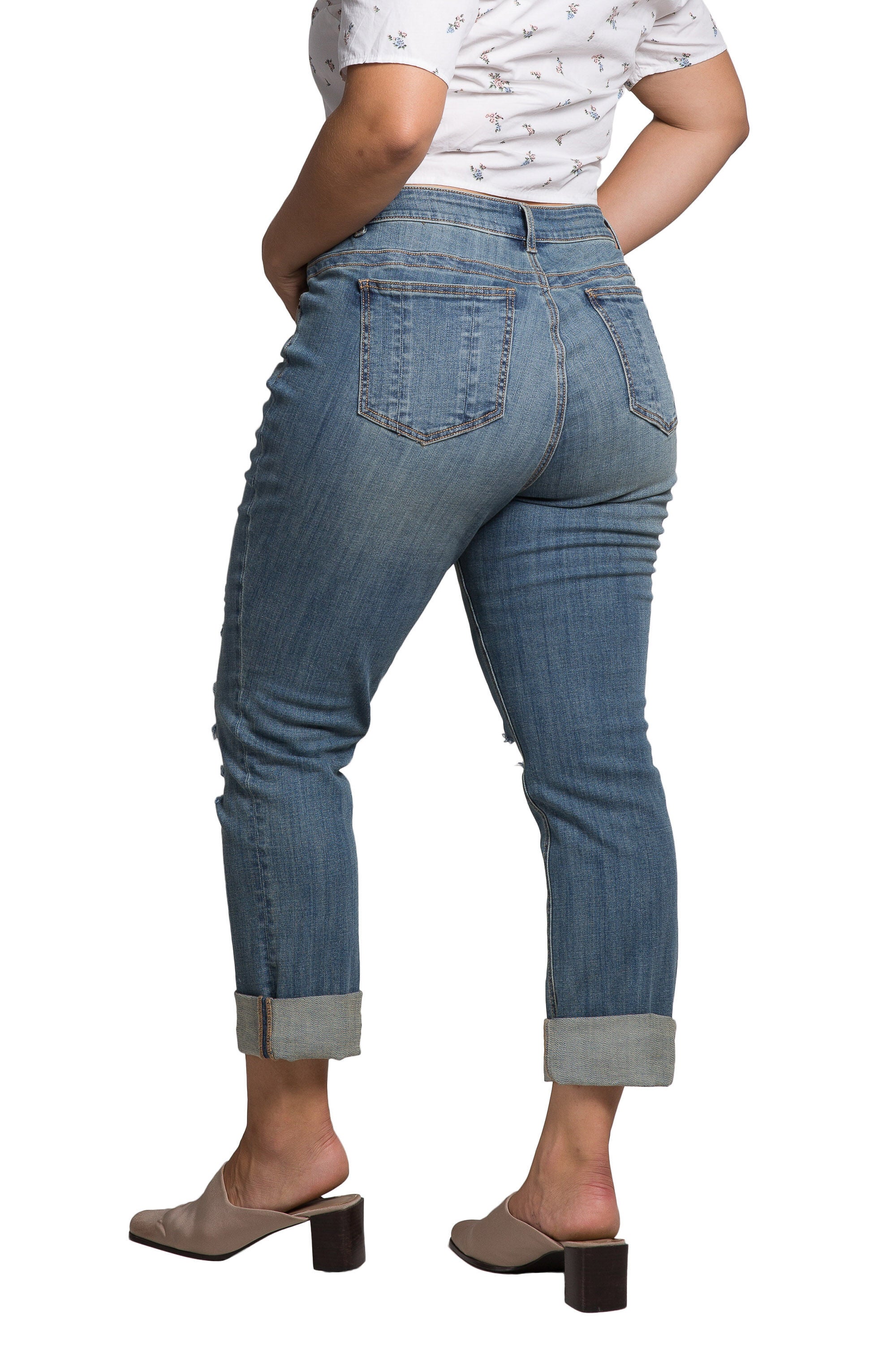 Standards & Practices Slightly Roll Up Boyfriend Jeans, , alternate image number 6