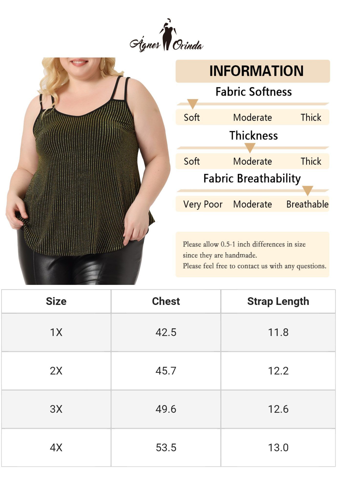 Sleeveless V Neck Tank Cami Party Glitter Sparkle Top, Gold / Gold, alternate image number 3