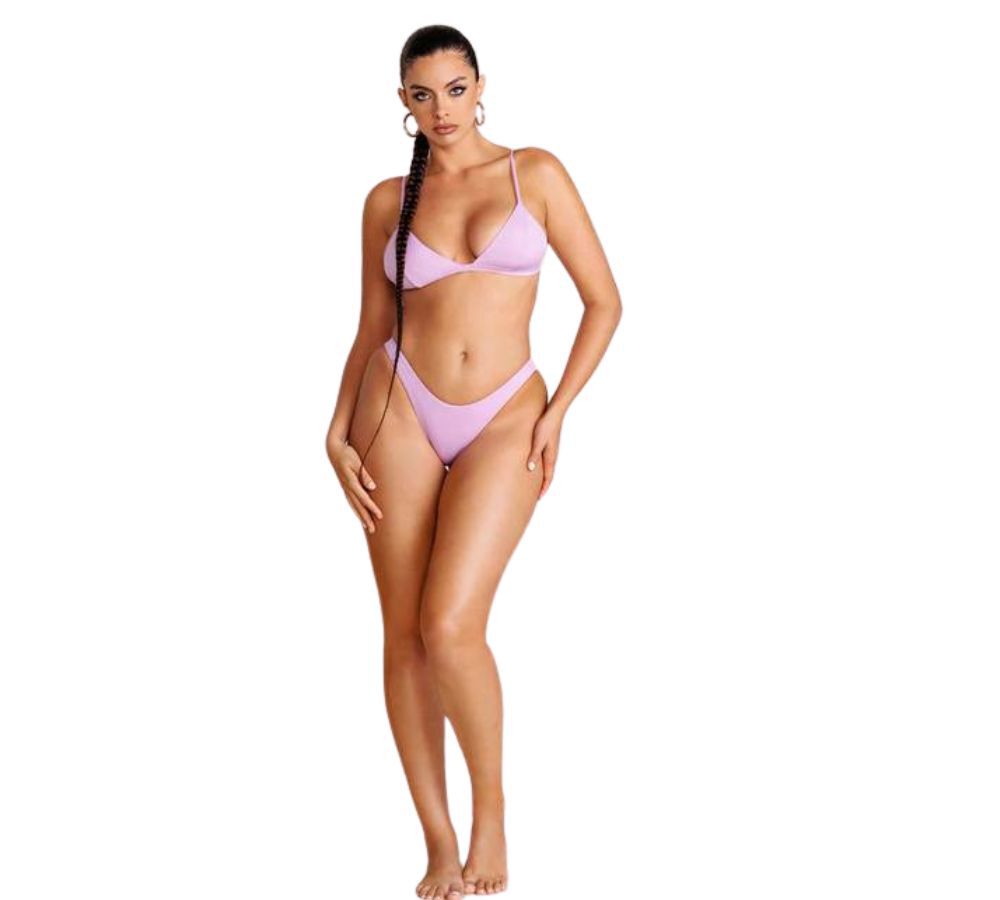 VALENTINA HIGH LEG BOTTOM IN LILAC, Lilac / Purple, hi-res image number 0