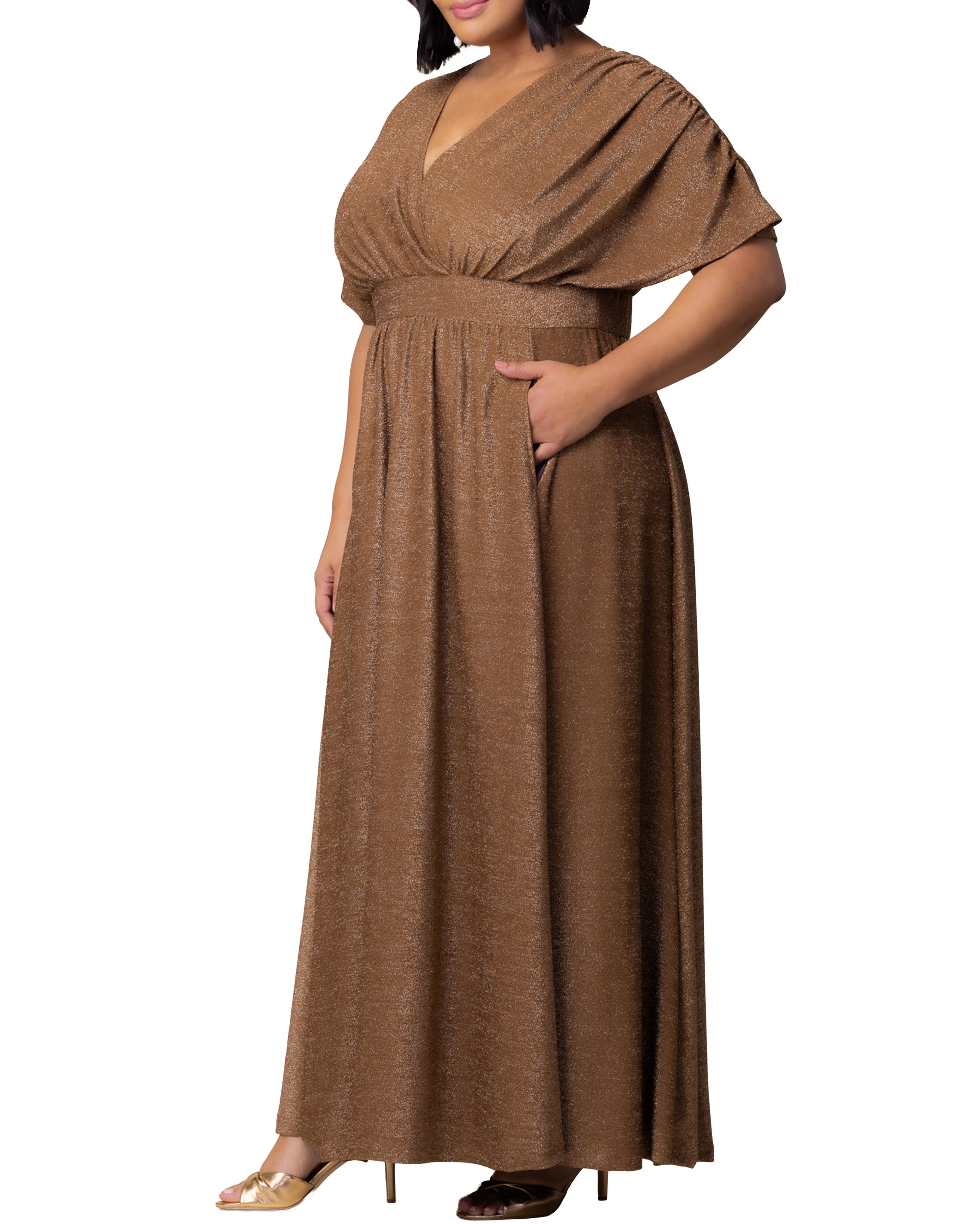 Geneva Evening Gown, MOCHA SPARKLE / Bronze, alternate image number 3