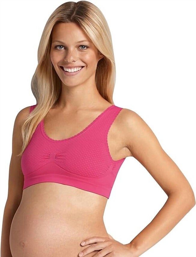 WOMEN'S SEAMLESS MATERNITY BUSTIER IN LOLLIPOP, Lollipop / Pink, alternate image number null