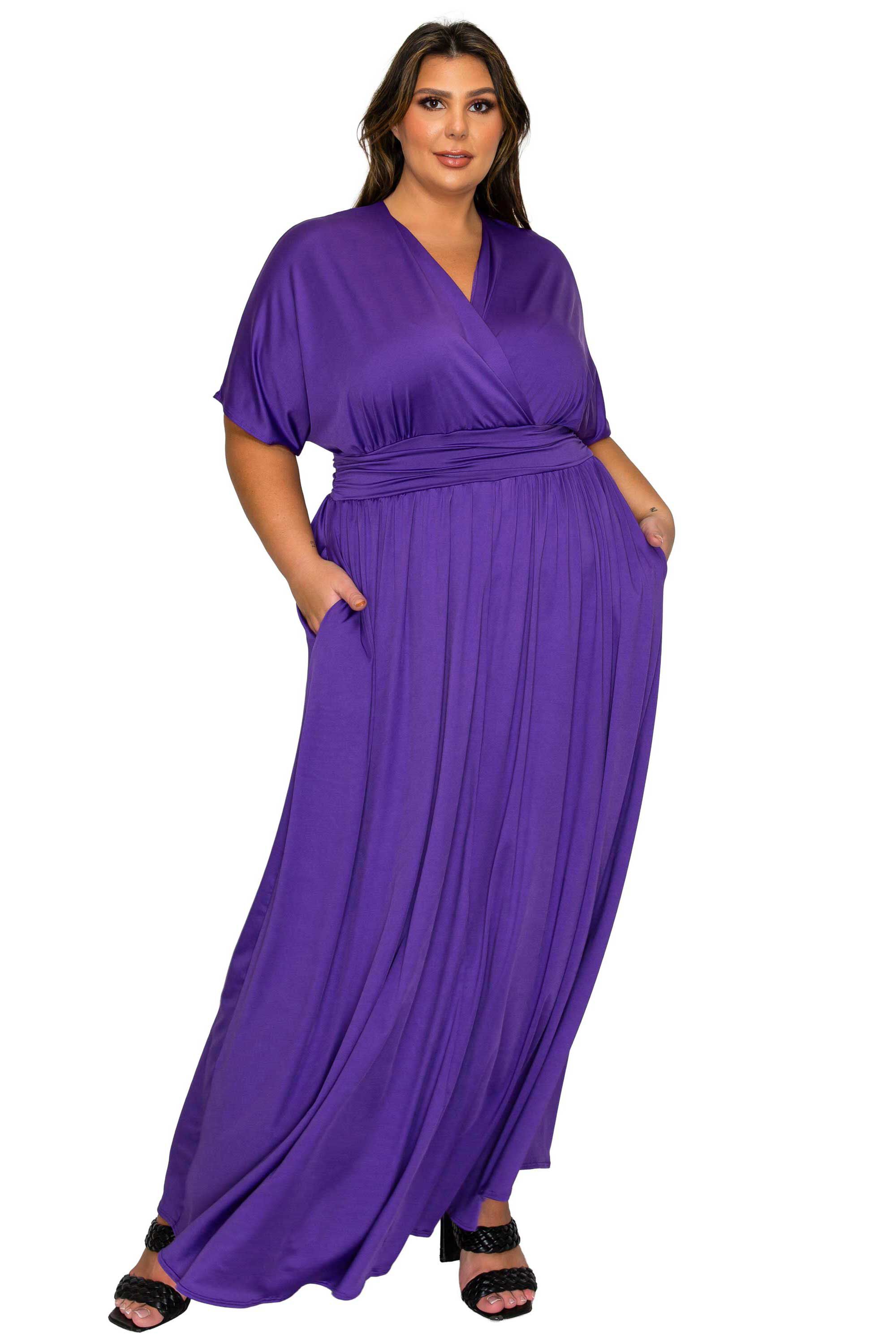 Raffi Empire Waist Pocket Dress, Purple / Purple, hi-res image number 0
