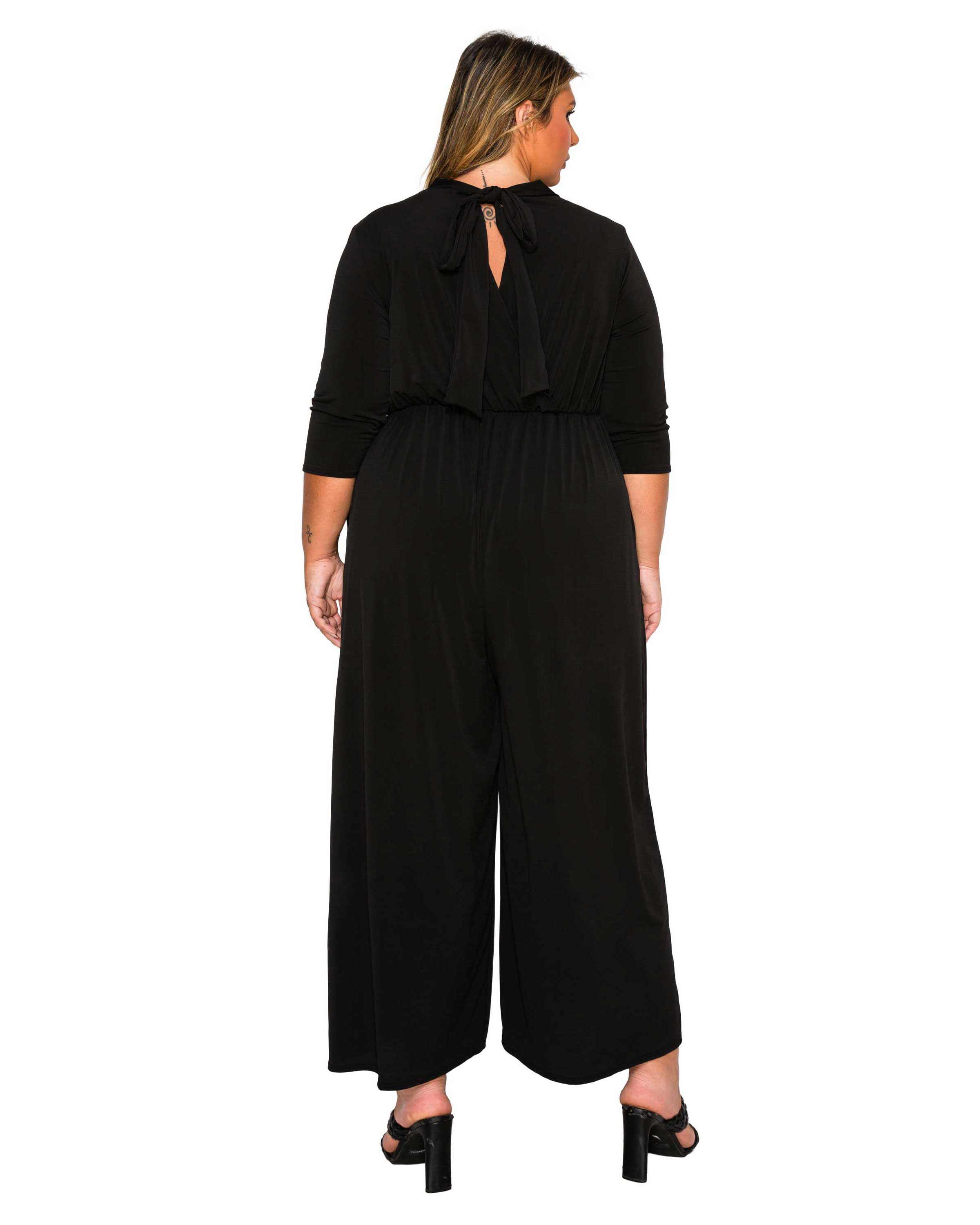 Summer Wide Leg Pocket Jumpsuit, Black / Black, alternate image number 2