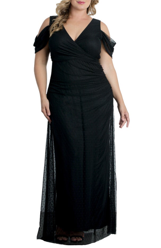 Seraphina Mesh Gown, ONYX / Black, hi-res image number null