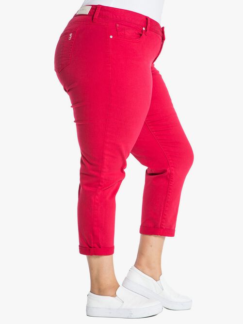 Eleanor Mid Rise Boyfriend, POPPER / Red, alternate image number 1