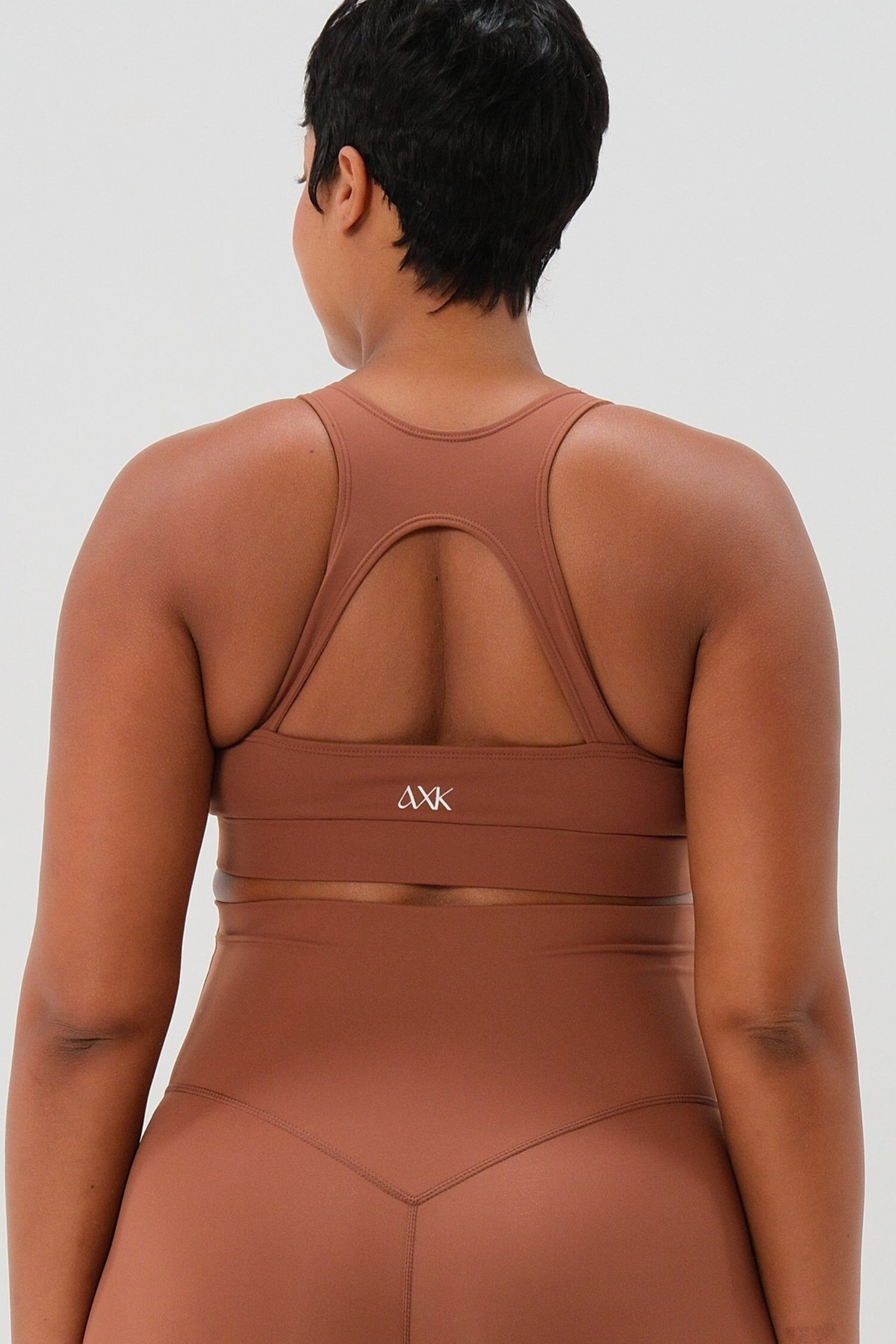 Women's High Impact Racer Back Maternity & Nursing Sports Bra with Easy-Release Breastfeeding Clips, Brown / Brown, alternate image number 4