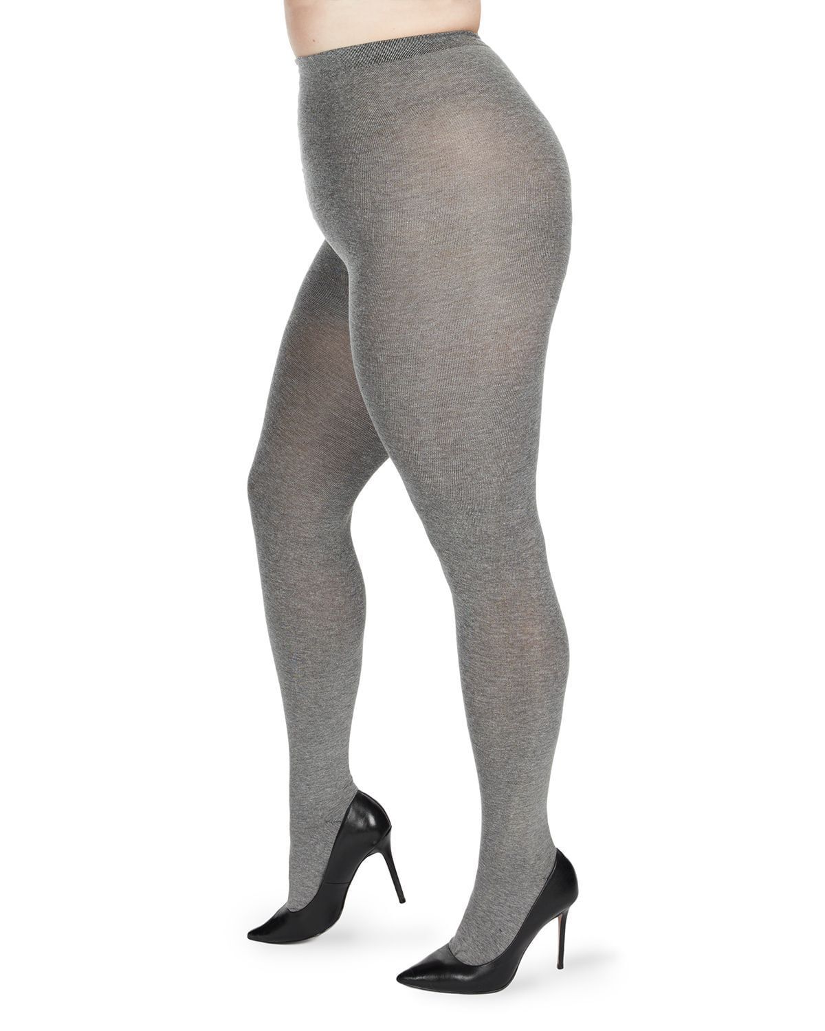Brooklyn Flat Knit Cotton Blend Sweater Tights, Medium Gray / Warm Grey, hi-res image number 0