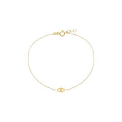 Mini Evil Eye Bracelet  14K Gold One Size