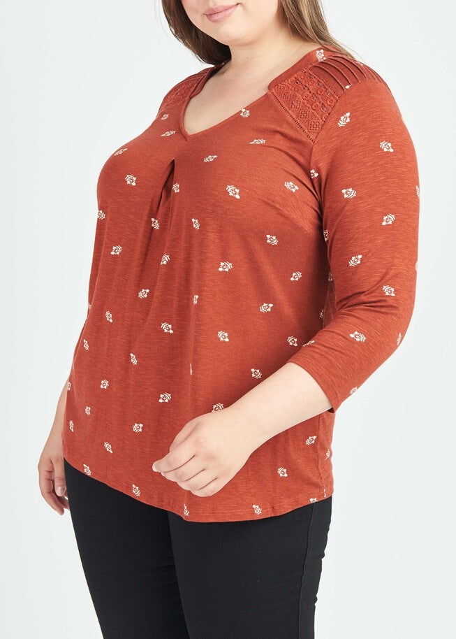Casey 3/4 Sleeve Knit Top, , alternate image number null