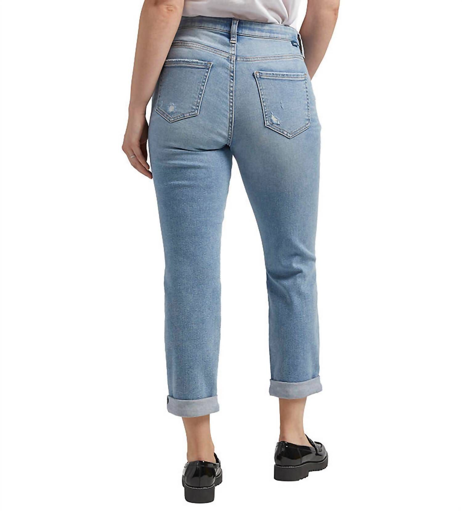 CARTER MID RISE GIRLFRIEND JEAN IN CALM BLUE, , alternate image number 5
