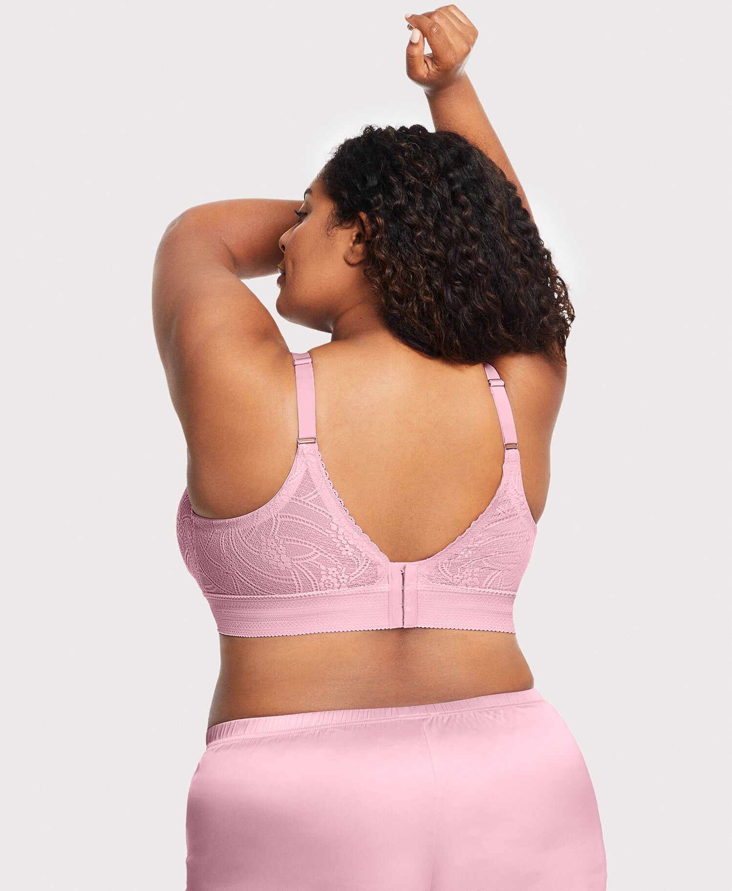 Bramour Gramercy Luxe Lace Bralette, Mauve / Mauve, alternate image number 3