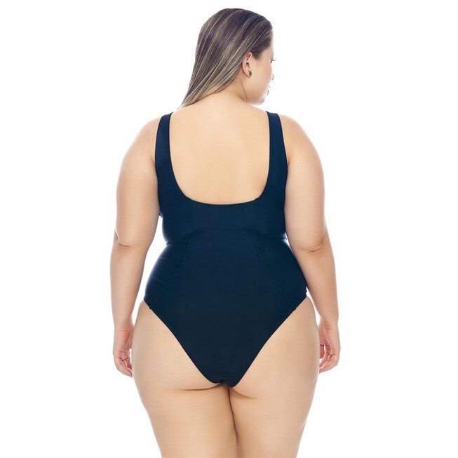 Swimsuit With Cross-Over Detail At The Bust, , alternate image number null