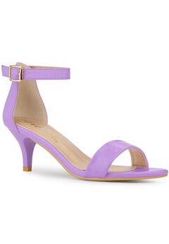 Purple Ankle Strap Pumps