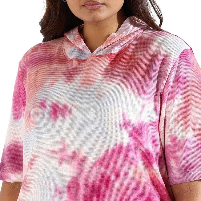 Women Tye-Dye Hooded Co-Ords Set, , alternate image number null