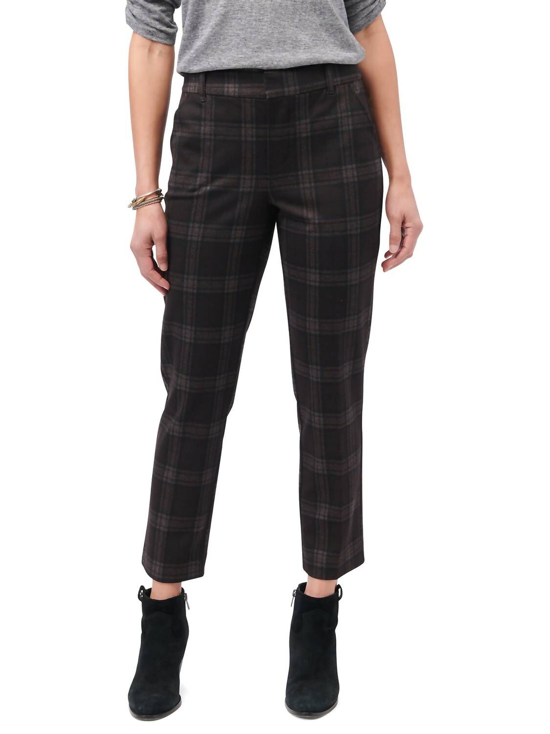 Toffee High Rise Ponte Trouser In Black, Black / Black, hi-res image number 0