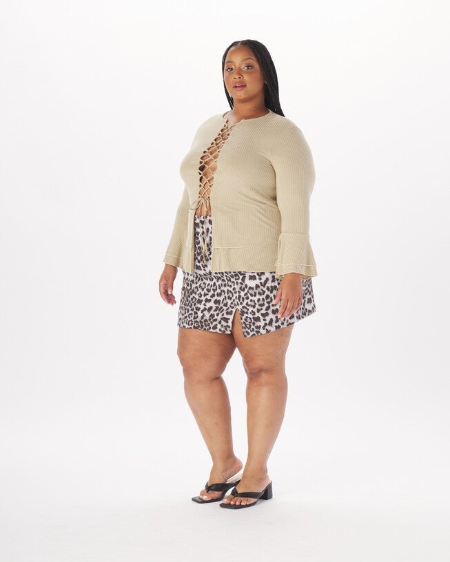Atlee Lace-Up Full Length Top, , alternate image number 3