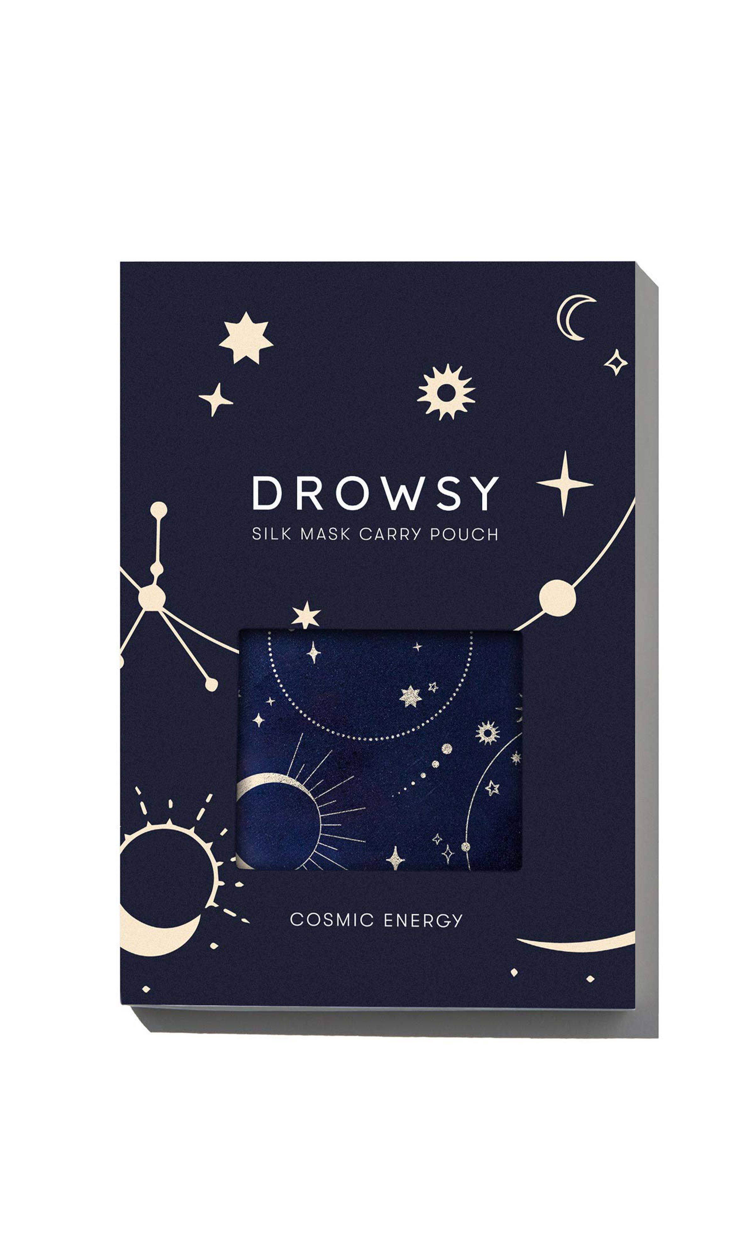 Silk Eyemask Carry Pouch, Cosmic Energy / Navy, alternate image number 2