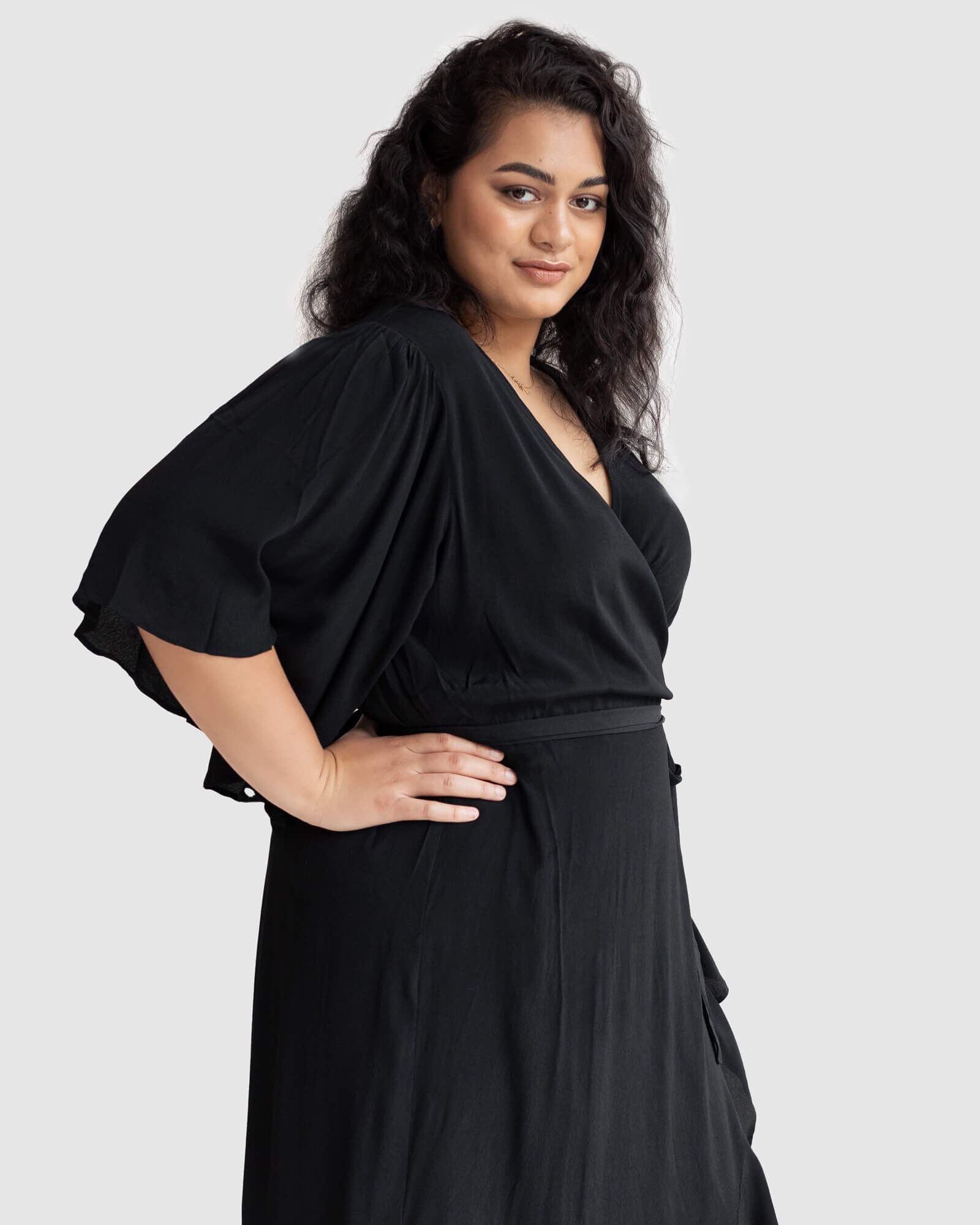 Gabrielle Short Sleeve Wrap Dress, , alternate image number 6