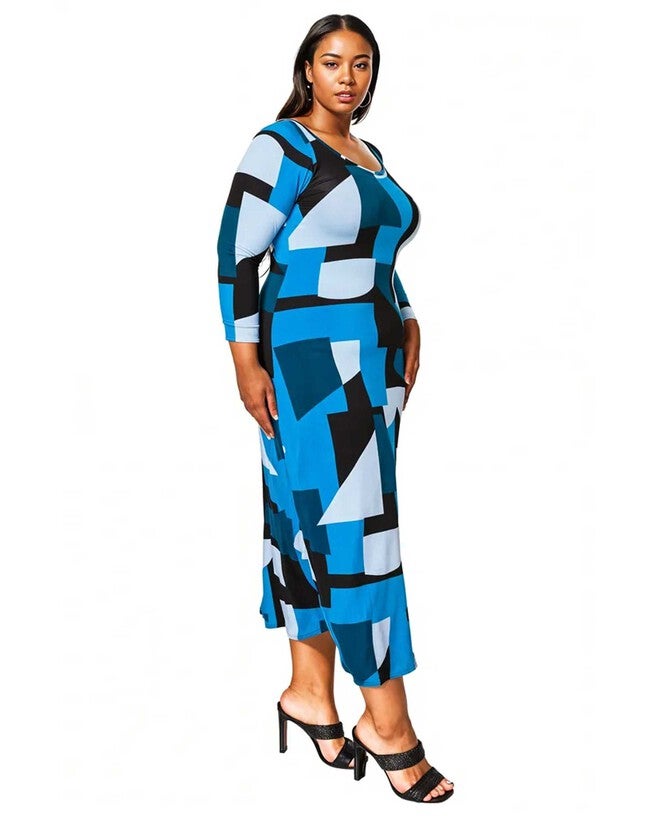 OZEAN AZUL MAXI DRESS, Blue / Purple, alternate image number 1
