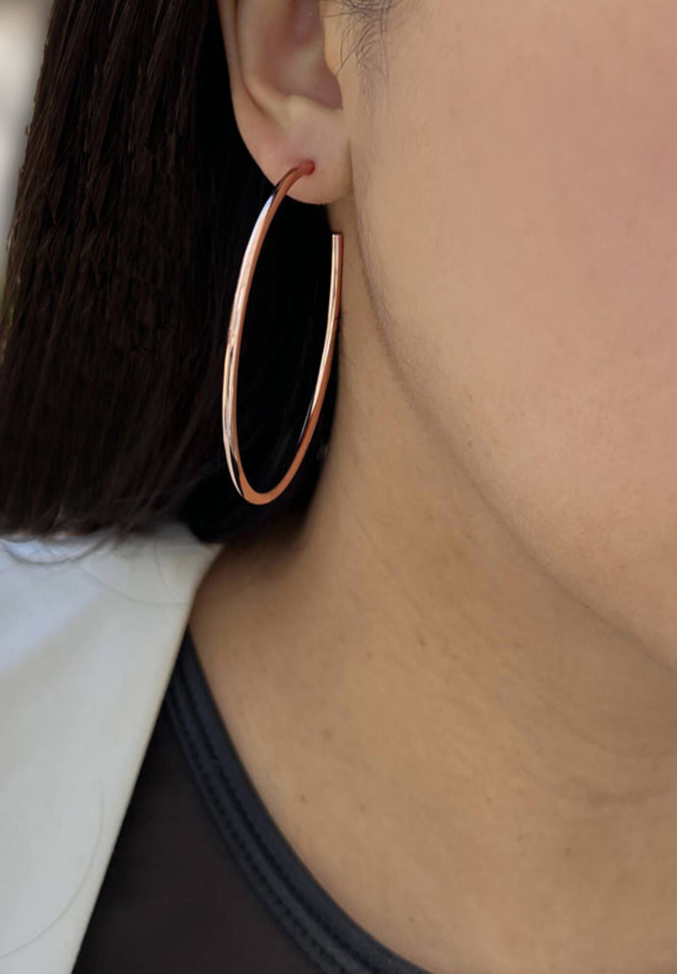 PERFECT Hoop Earrings, Rose Gold / Pink, alternate image number 1