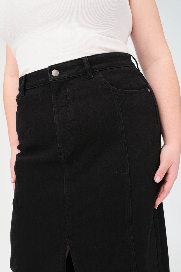SMX PLUS - DENIM MAXI SKIRT | VENTURA, VENTURA / Black, alternate image number 4
