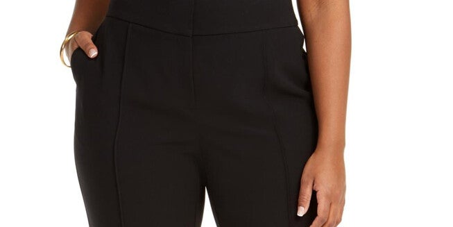 Alfani Women's High Rise Trousers Black 14W, , alternate image number null