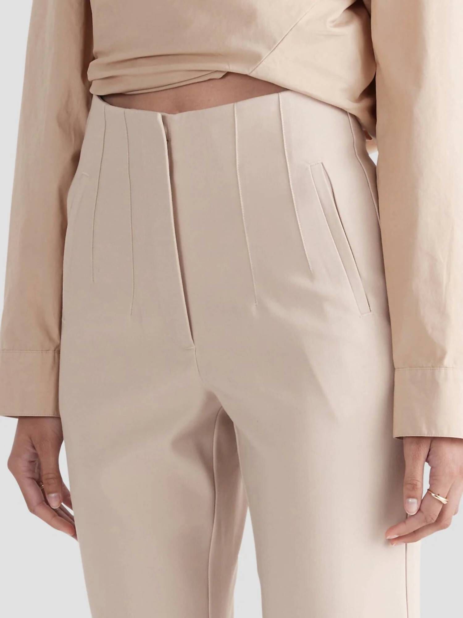 HALLE SPLIT LEG PANT IN CREAM, , alternate image number 7