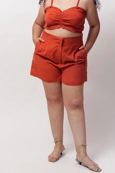 Plus Size Casual Cotton Shorts