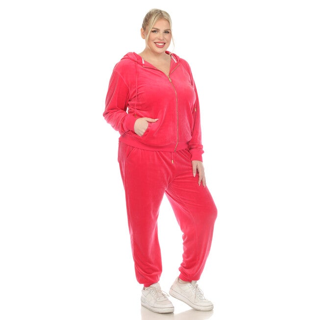 Plus Size 2-Pc Velour Tracksuit Set, , alternate image number 6