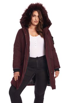 LAURENTIAN | Vegan Down Recycled Long Parka Winter With Faux Fur Hood