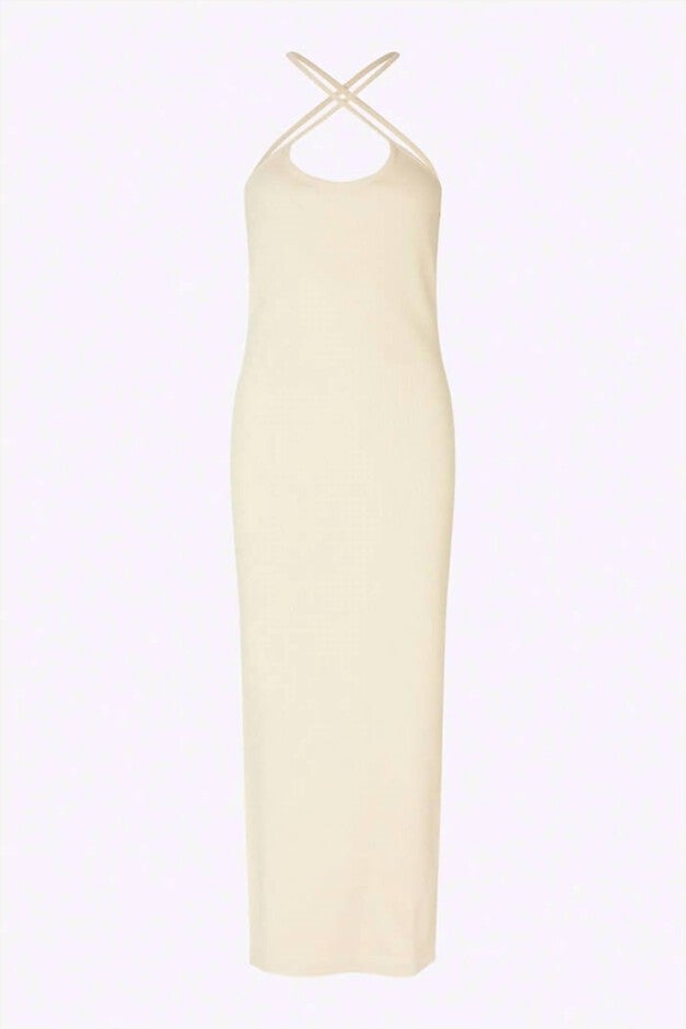 JERRY DRESS IN OFF WHITE, Off White / White, alternate image number null