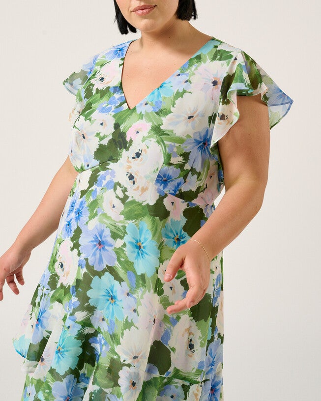 Aqua Dress, Print / Kelly Green, alternate image number null
