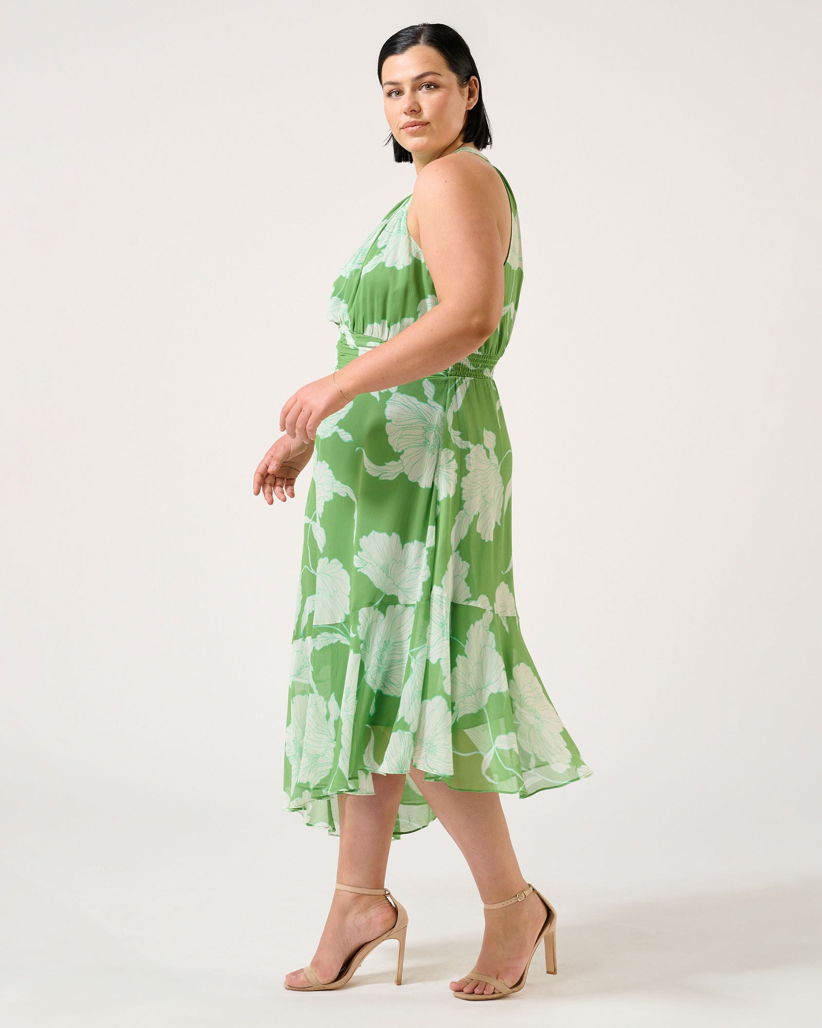 Seafall Dress, Print / Kelly Green, alternate image number 3