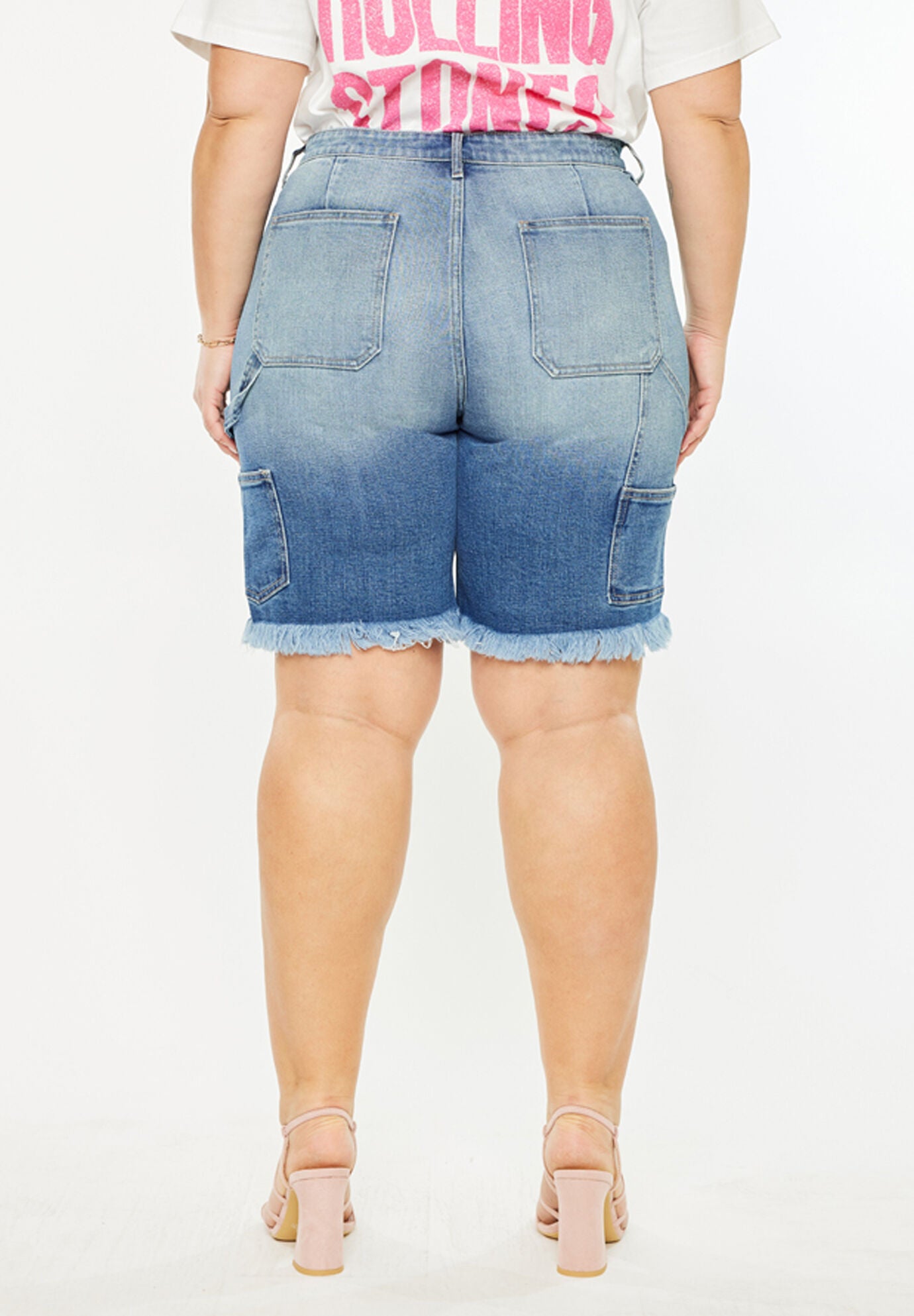 Kiran 90's Boyfriend Bermuda Shorts (Plus Size), Medium Wash / Medium Wash, alternate image number 5