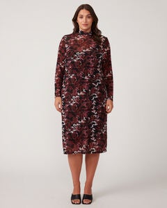 Reflection Leaves Mesh Dress