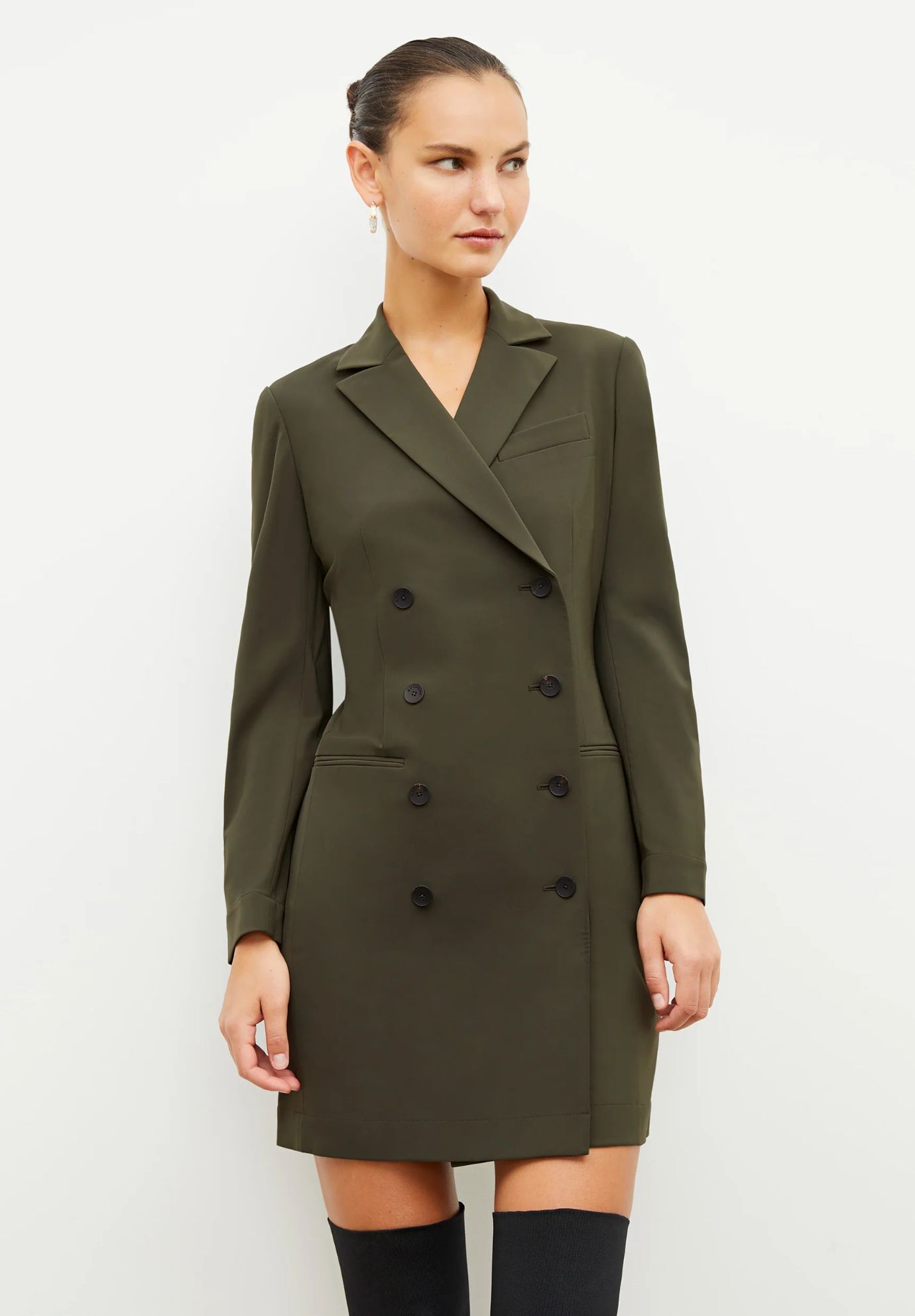 Gwynne Dress - OrigamiTech, Olive / Olive Green, hi-res image number 0