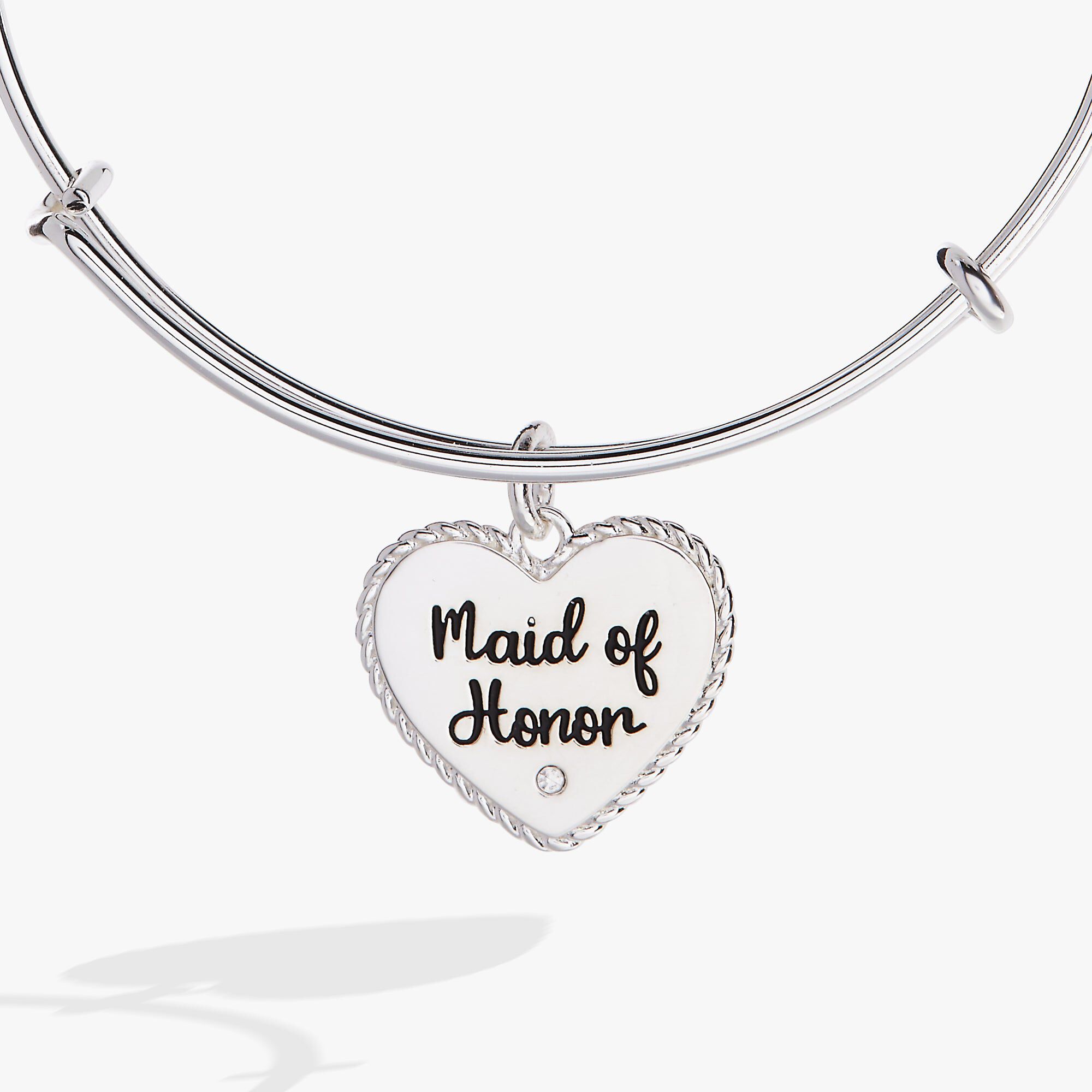 Maid Of Honor Heart Bangle, Gold / Gold, alternate image number 1