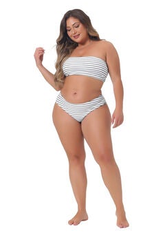 2 Pieces Bandeau Off Shoulder High Waist Bikini