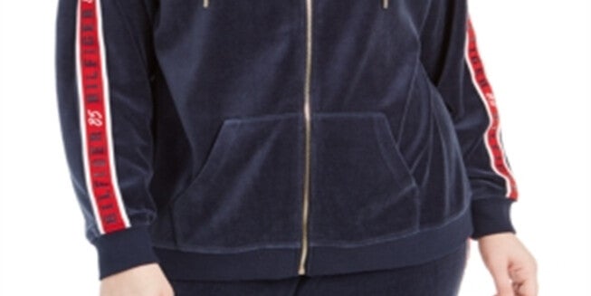 Tommy Hilfiger Women's Sport Plus Hoodie Fitness Sweatshirt Blue Size 0X, , alternate image number 5